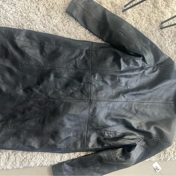 Vintage Emma James Liz Claiborne Leather trench coat - Picture 8 of 8